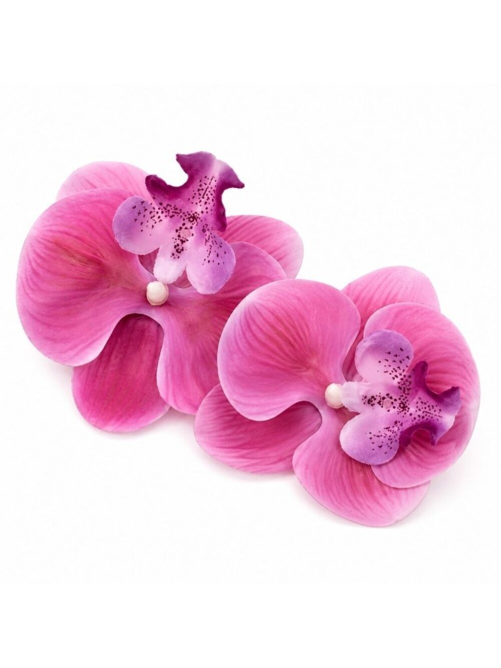 Pink Orchid Flower Heads Set of 2 Real Touch 3.5 Inch No Stem